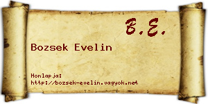 Bozsek Evelin névjegykártya